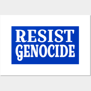 RESIST GENOCIDE - White - Back Posters and Art